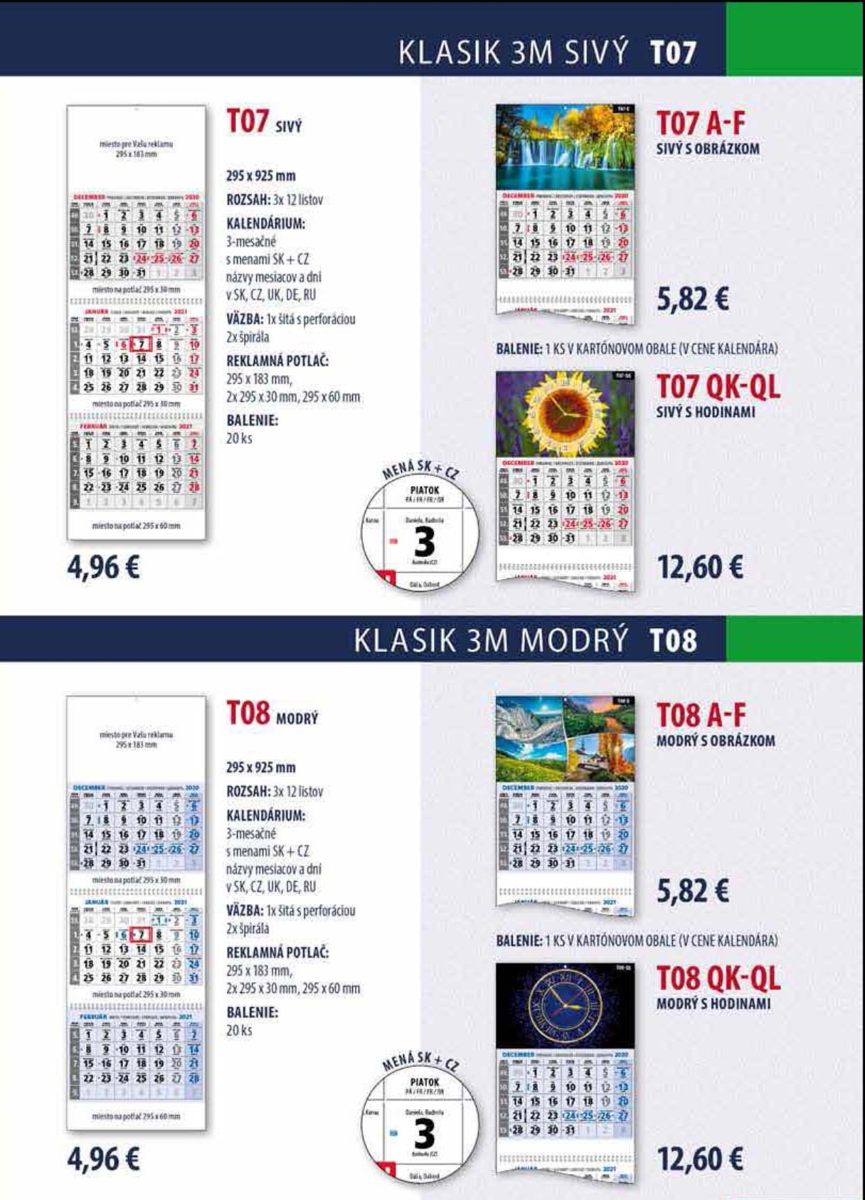 Viacmesačn&eacute; a pl&aacute;novacie kalend&aacute;re - 3 a viacmesačn&eacute; kalend&aacute;re